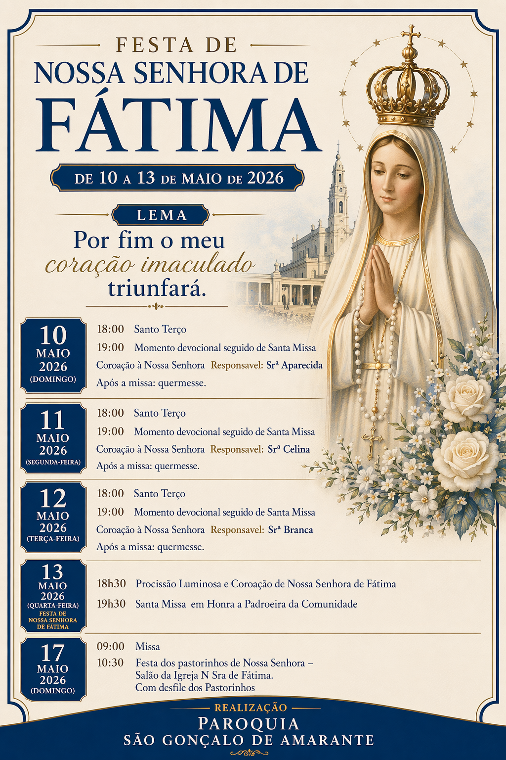 FESTA DE NOSSA SENHORA DE FÁTIMA