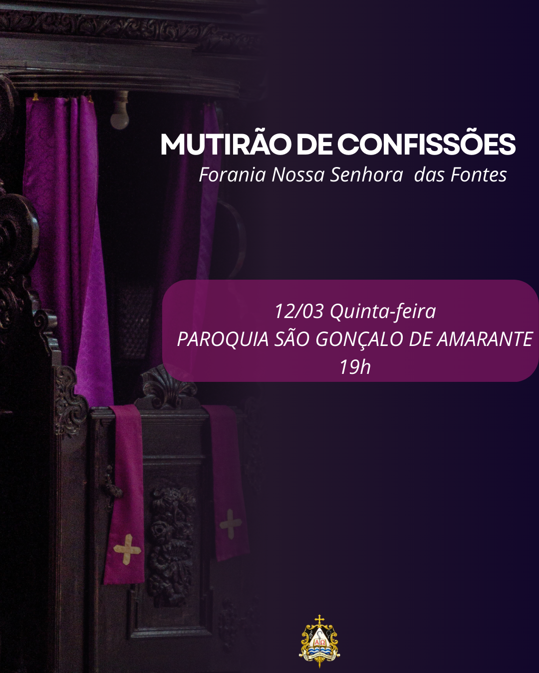 Mutirão de Confissões em nossa Paróquia